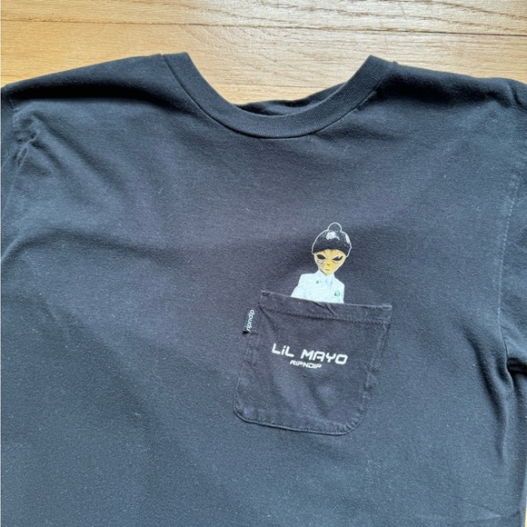 00s Vintage RIP N DIP X Lil Mayo Small Logo T-shirt Rare - Picture 4 of 7